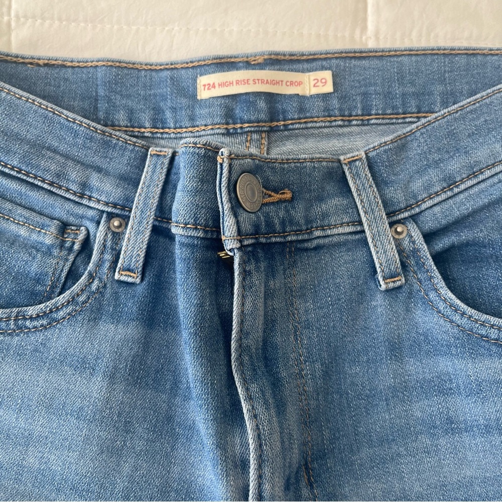 Levi’s High Rise Straight Crop Women Jeans Size 29 - Picture 5 of 9